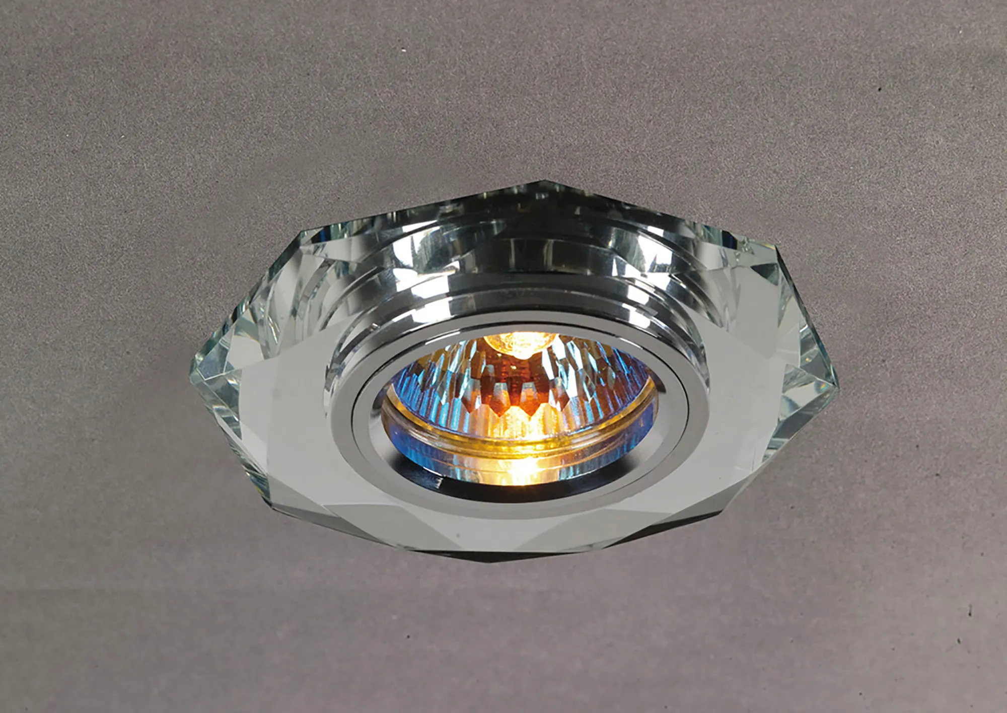 IL30814CH  Crystal Downlight Octagonal Rim Only Clear